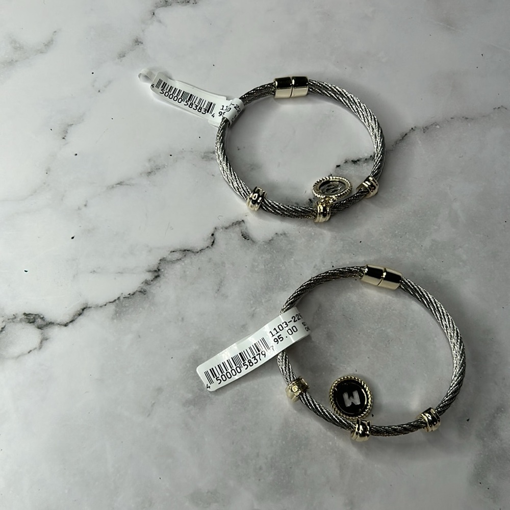 Silver Initial Charm Bracelets - image 1